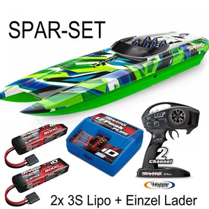 Traxxas TRX57046-4GRNR Catamaran DCB M41 Racing Boat Brushless Green SPAR SET 1 - Picture 1 of 3