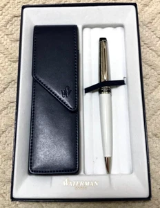 Bolígrafo WATERMAN Expert DX Azul con Estuche de Cuero Limitado Japón Blanco - Imagen 1 de 7