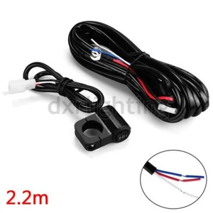 ON-OFF Switch Control Cable Wiring Harness Kit Motorcycle LED Fog Spot Headlight - Picture 1 of 10