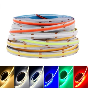 12/24V Flexible COB LED Strip Light 384/528LEDs High Density Tape Car Boat Decor - Picture 1 of 48