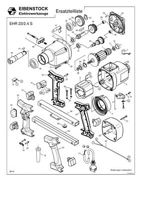 EIBENSTOCK ELEKTROWERKZEUGE Eibenstock Ersatzteile für EHR 23/2.4 S Rührgerät