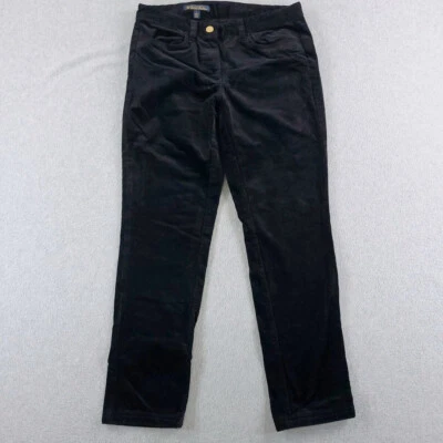 Pantalones Brooks Brothers Mujer 6 Negro Pana Chino Algodón Elástico Recto 30X27 Foto 1 de 4