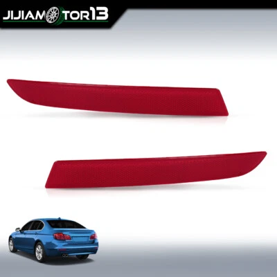 Ajuste para 14-16 BMW Serie 5 528i 535i 550i Par Parachoques Trasero Reflector Lente Señal Foto 1 de 4