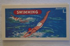 Sports and Games Vintage 1964 Lamberts of Norwich Tea Card - Swimming