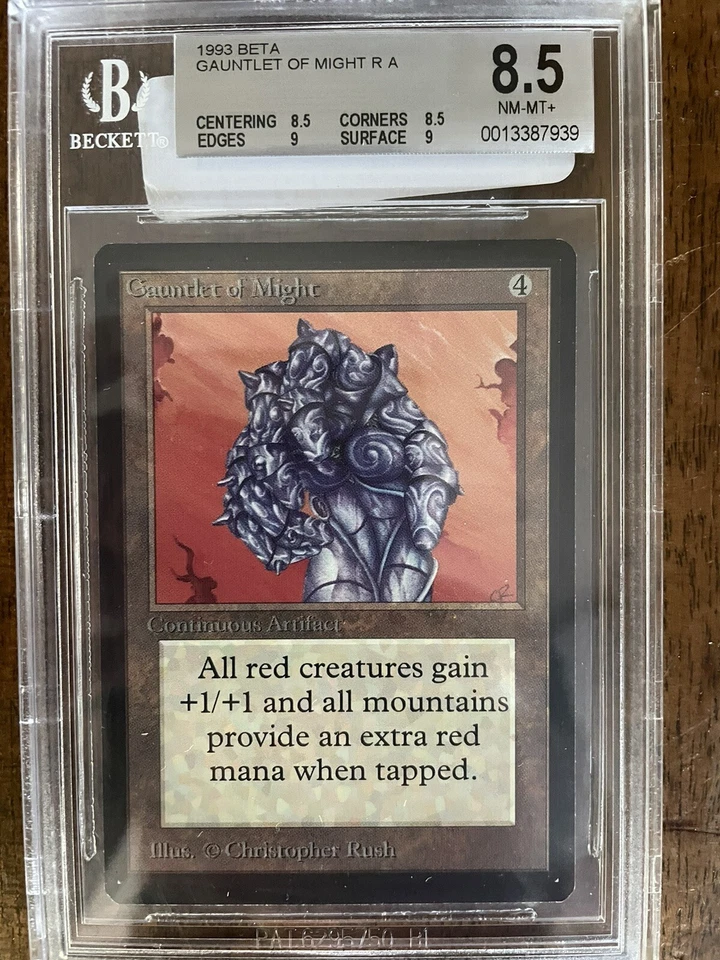 1993 beta gauntlet of might bgs 8.5 Mtg Magic The Gathering Rare - Image 1 of 1