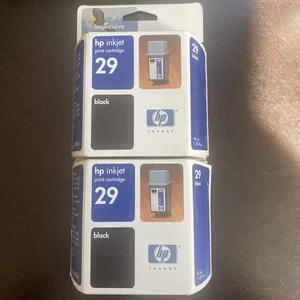 Sealed HP 29 Black Ink Cartridges Set Of 2 51629A Expired 1.35 fl oz - Picture 1 of 7