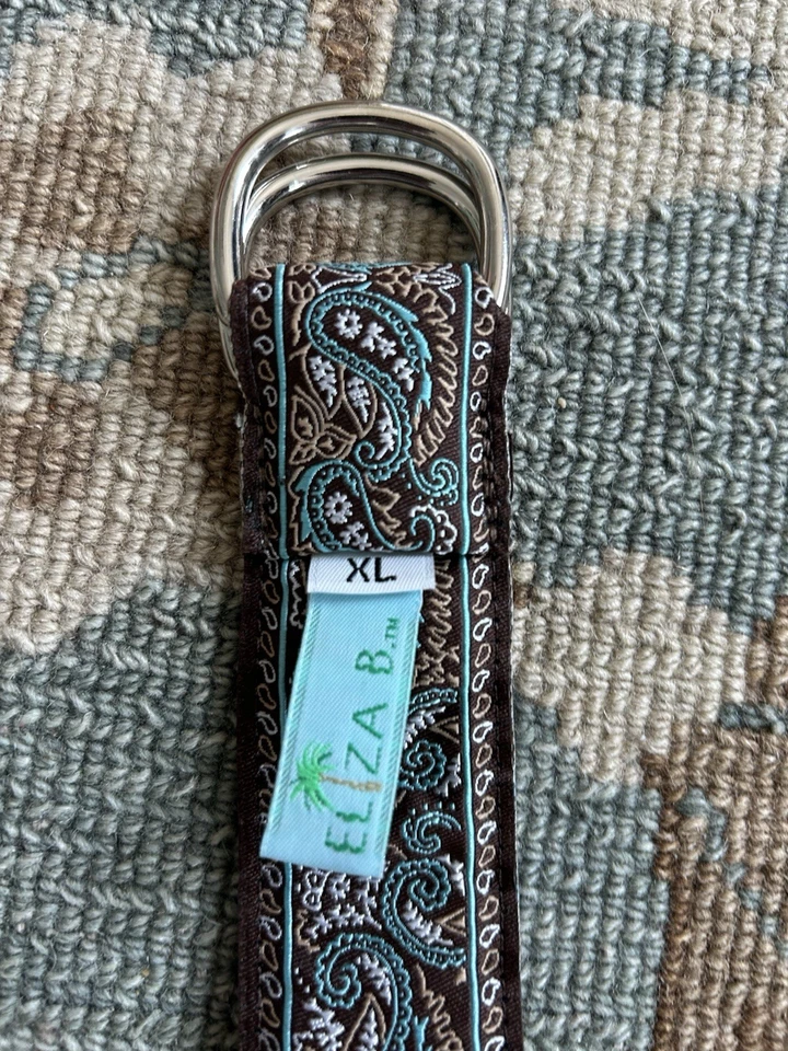 Cinturón estético boho marrón y azul 48 pulgadas Eliza B By Leather Man Ltd para mujer Foto 1 de 4