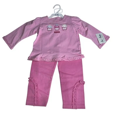 Le Top Bebé Niña 24 Meses 2 Piezas Conjunto Camisa Pantalones Rosa Cupcake Boutique Foto 1 de 4
