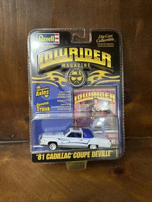 Revell Lowrider Magazine Issue #183 ‘81 Cadillac Coupe Deville White 86-3221 - Image 1 of 4
