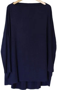 BRYN WALKER Blue DIMITRI TUNIC French Terry OVERSIZE Top SZ S 8 - 10 - Picture 1 of 7