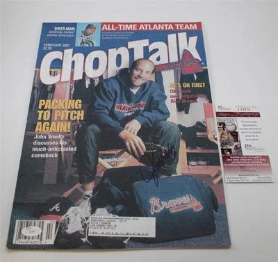 John Smoltz Signed Magazine Chop Talk February  2001 JSA COA Atlanta Braves - Image 1 of 4
