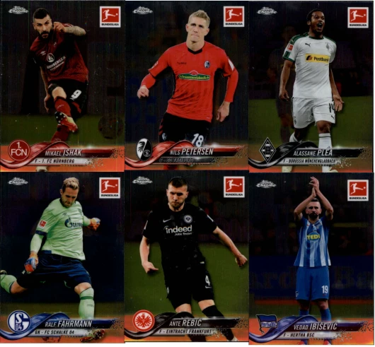 2018-19 Topps Chrome Bundesliga Soccer - Base Set Cards - Choose #'s 1-90 - Image 1 of 1