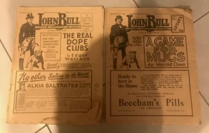 VINTAGE JOHN BULL UNITED KINGDOM 2 NEWSPAPERS 1922 & 1923 - Picture 1 of 7