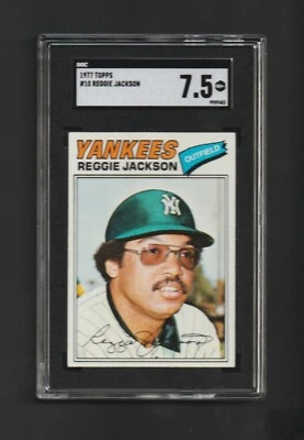 1977 Topps Reggie Jackson #10 ~ Salón de la fama de los Yankees de Nueva York ~ High End SGC 7,5 ~ ~ ~ ¡MIRA! Foto 1 de 2