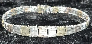 Vintage Sterling Silber Armband 925 dreifarbig graduiert MILOR Made in Italy - Bild 1 von 12