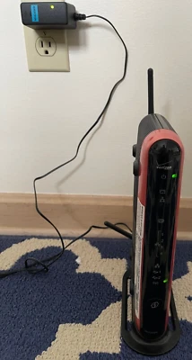 VERIZON FIOS Actiontec MI424WR Rev. I Router W/Cradle and Power Cord Transformer - Image 1 of 4