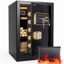 4.0 Cu Ft Fingerprint Security Home Safe Box with Fireproof Document Bag