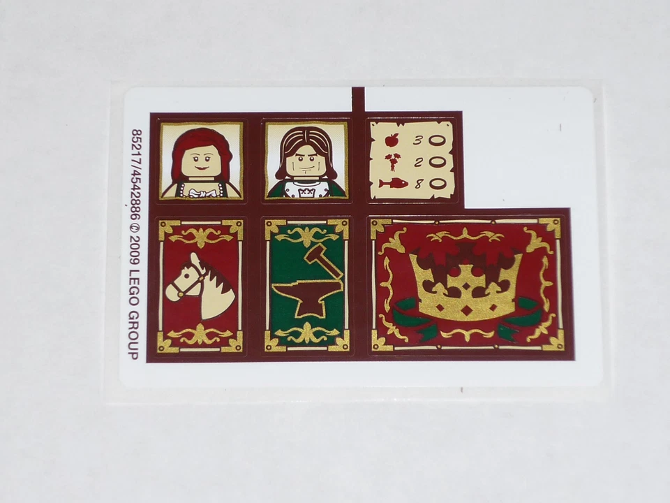 NO BRICKS Lego Castle 10193 Medieval Market Village Sticker Sheet Genuine NEW - Image 1 of 1