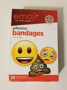 Fun Emoji TM selbstklebende sterile Bandagen 20ct - Neu ungeöffnet - Bild 1 von 2