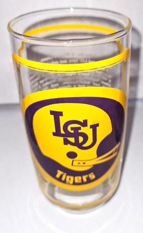 1975 Nebraska Cornhusker Football Schedule Scores Glass Tumbler SAM'S LSU Tigers Cover