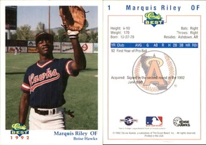 Marquis Riley 1992 Classic Best Boise Hawks #1 RC Card FREE SHIP Boise Hawks - Picture 1 of 1