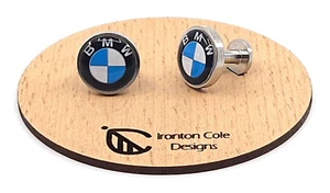 BMW Cufflink Studs - Blue, Black & White - Picture 1 of 2