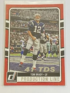 🙂 2016 Panini Donruss "Línea de producción" tarjeta de inserción #12 Tom BRADY 🙂 - Imagen 1 de 2