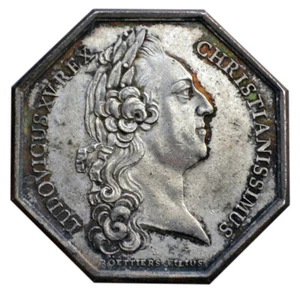 FRANCE Silver Jeton 1767 UNC Channels and River Transportation - Phoenix & Flame - Picture 1 of 2