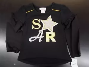 Camicia nera "Star" Flapdoodles bambino e bambina taglia 2/2T - 6X - Foto 1 di 3