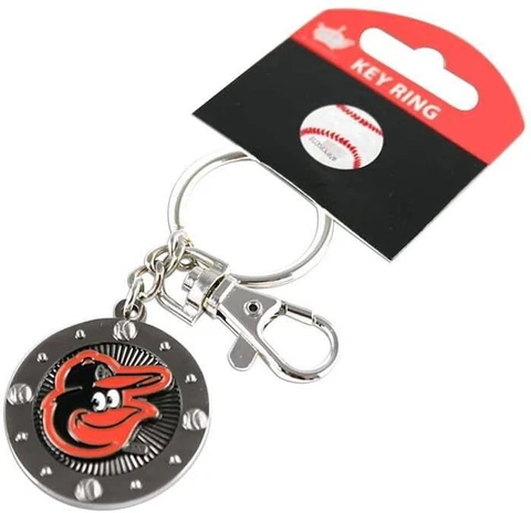 Baltimore Orioles Impact Metal Keychain Keyrings  Heavy Duty  1 1/4 inch round m Cover