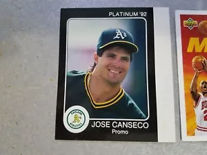 Jose Canseco Oakland A's 1992 Star Company Platinum Proof PROMO 200 MADE WOW - Picture 1 of 3
