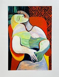 Pablo Picasso THE DREAM Estate Signed Limited Edition Art Giclee 26" x 20" - Picture 1 of 7