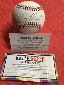 BRENT LILLIBRIDGE HAND SIGNED AUTOGRAPHED BASEBALL TRISTAR COA SERIAL #d 15/96 - Picture 1 of 13
