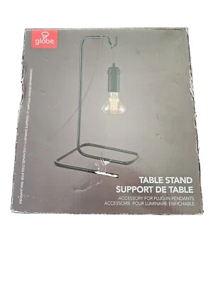 Globe Pendant Light Table Stand Matte Black E26 Downlight Counter Desk  - Image 1 of 4