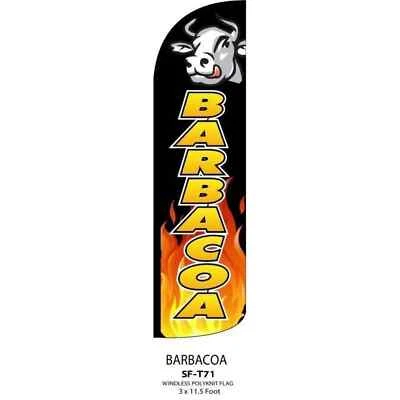 Barbacoa Swooper Flutter Windless Feather Flag | 3ft W x 11.5ft Tall - Image 1 of 2