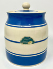 Vintage Price Brothers Kitch Ware Blue Line Canister, Lidded Kitchenware