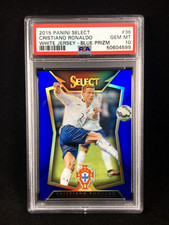 Pop 25 PSA 10 Cristiano Ronaldo 2015 Select WHITE JERSEY BLUE Prizm /299 #36