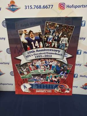HALL OF FRAMES SPORTS COLLECTIBLES Buffalo Bills Greatest Comeback Ever Signed 16x20 Photo REICH, REED, SMTIH + MOR
