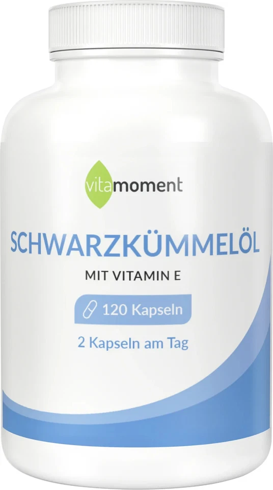 VITAMOMENT Schwarzkümmelöl mit Vitamin E 120 Kapseln