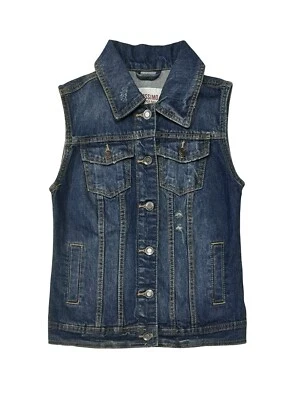 Y2K Mossimo 100% cotton medium vintage wash denim vest, XS - Image 1 of 4