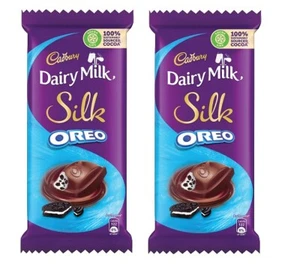 2 x Cadbury Dairy Milk Silk Oreo Chocolate Bar, 130 g | free shipping - Imagen 1 de 4