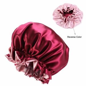 1pc Solid Reversible Satin Bonnet Double Layer Sleep Turban Kids Hair Accessorie