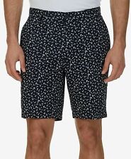 Nautica Classic Fit Flat Front 8.5" Anchor Print Blue Navy Deck Shorts 34W