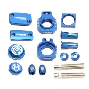 Moose Bling Pack Billet Aluminum Blue Husqvarna FC250 FC350 FC450 FE250 FE350 - Picture 1 of 4