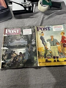 vintage lot of 2 The Saturday Evening Post Magazine 1949 - 1950 june and october - Picture 1 of 10