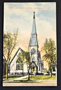 Primera Iglesia Metodista Somerville Nueva Jersey Nueva Jersey Postal PC 1913 - Imagen 1 de 1