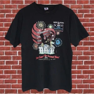 Vintage 1993’ Bill Clinton Single Stitch T-Shirt Black National Blues Large (C) - Picture 1 of 8