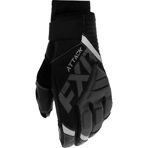 FXR Mens Attack Lite Insulated Snowmobile Gloves Black Size Medium