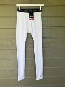 Nike Pro Combat Dri-Fit Compression Leggings Pants Hyperwarm Series White M Mens - Picture 1 of 8