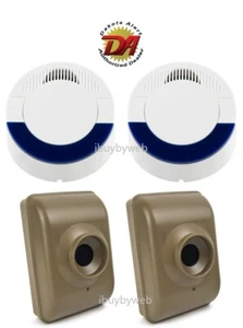 Dakota Alert DCMA-4000 2 Receiver 2 Wireless Motion Sensor Driveway Alarm System - Picture 1 of 8